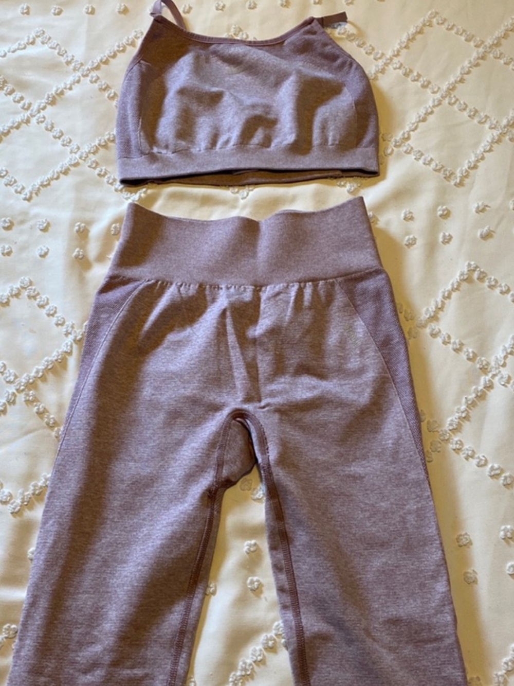 Gymshark Mauve Ribbed Seamless Top - Light Purple